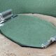 Art Deco mirrored bevelled tray, chrome handles.