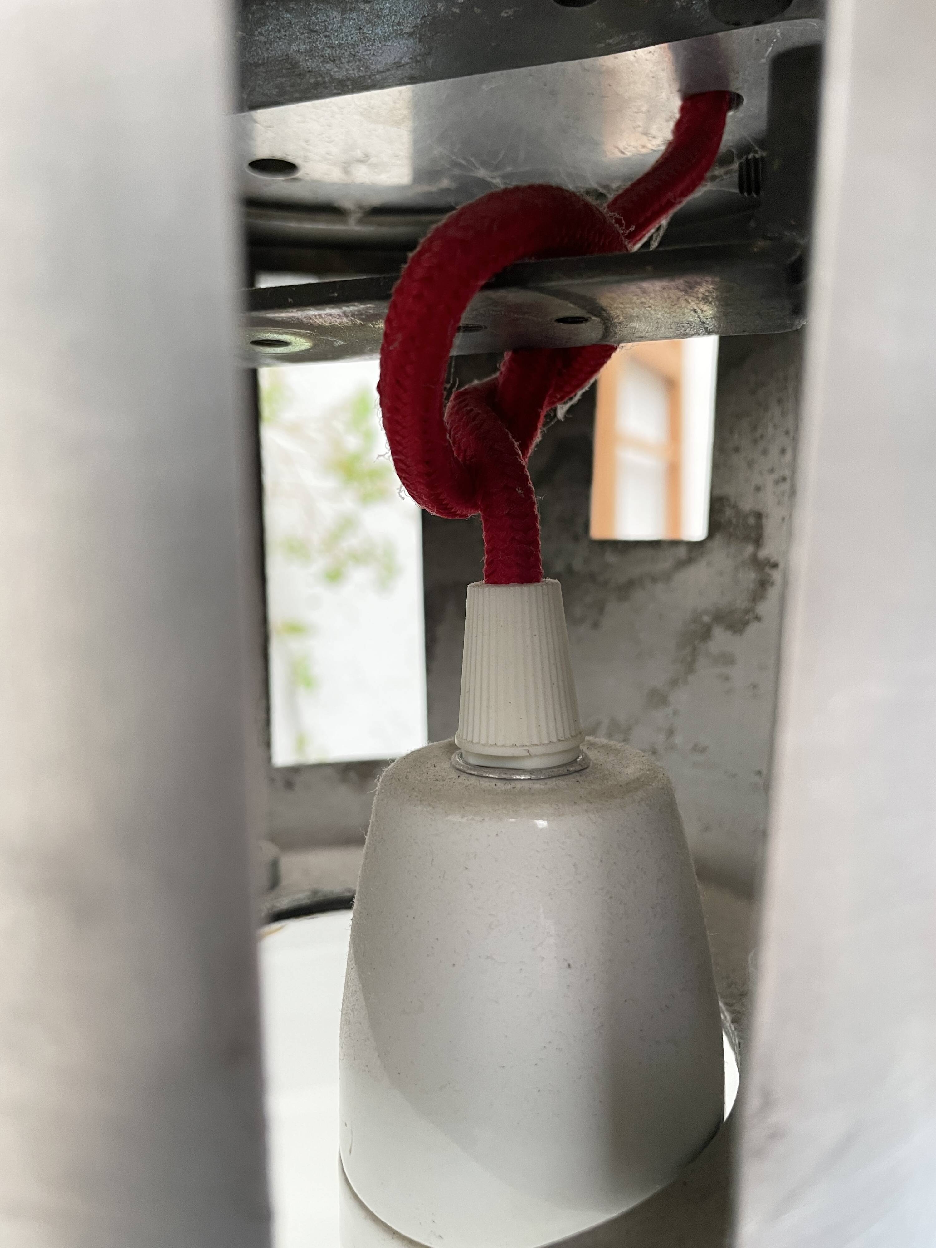 Pair of industrial lamps.