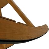 Vintage rocking horse 60s pinewood design minimalist design
