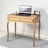 Vintage side table, oak top