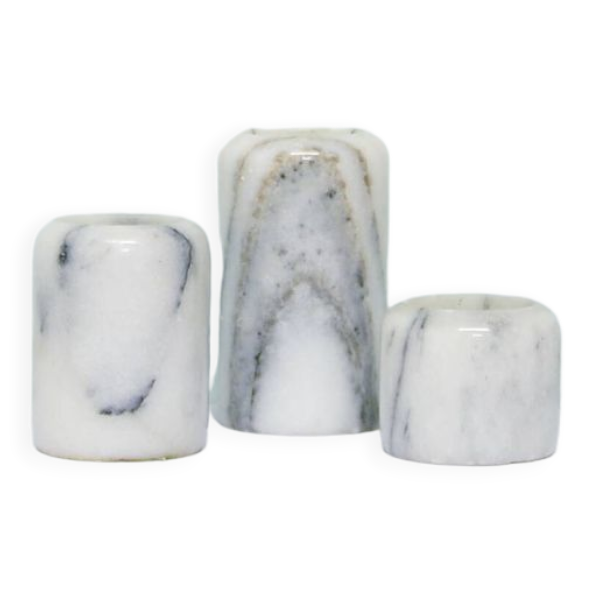 Vintage set of marble tea light holders