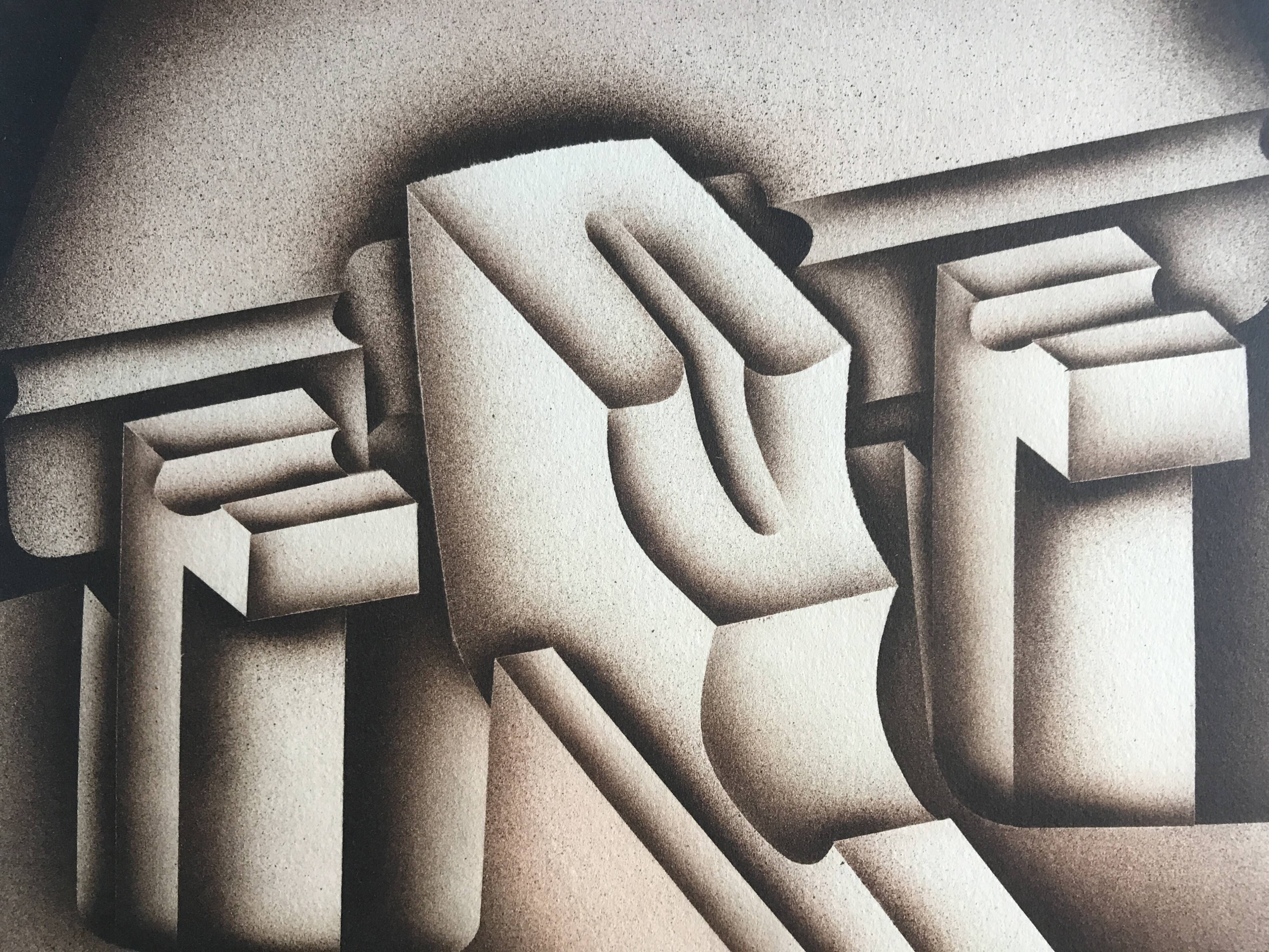 Original lithograph by Jacques POLI, Centrale, 1978