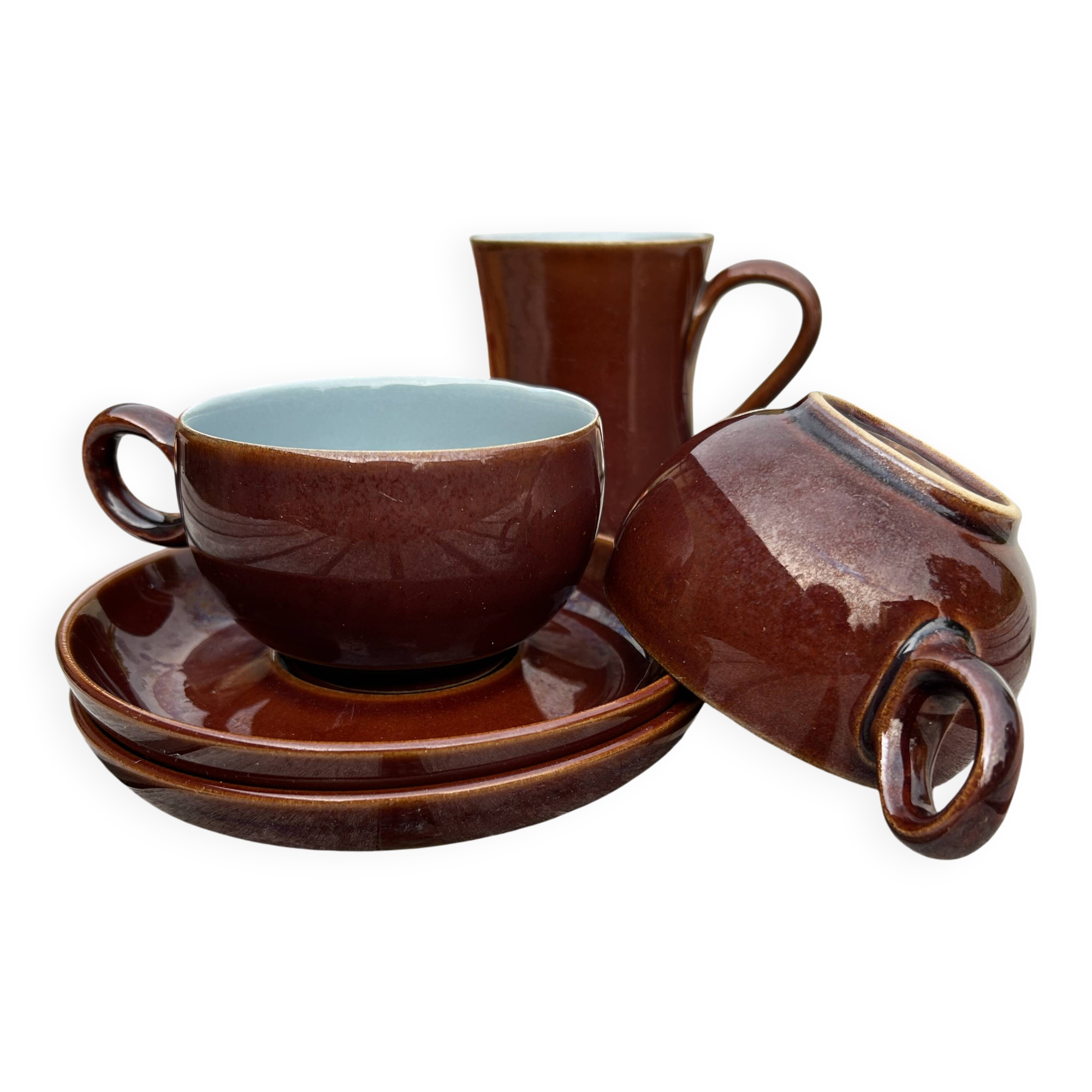 DENBY Cups and Saucers