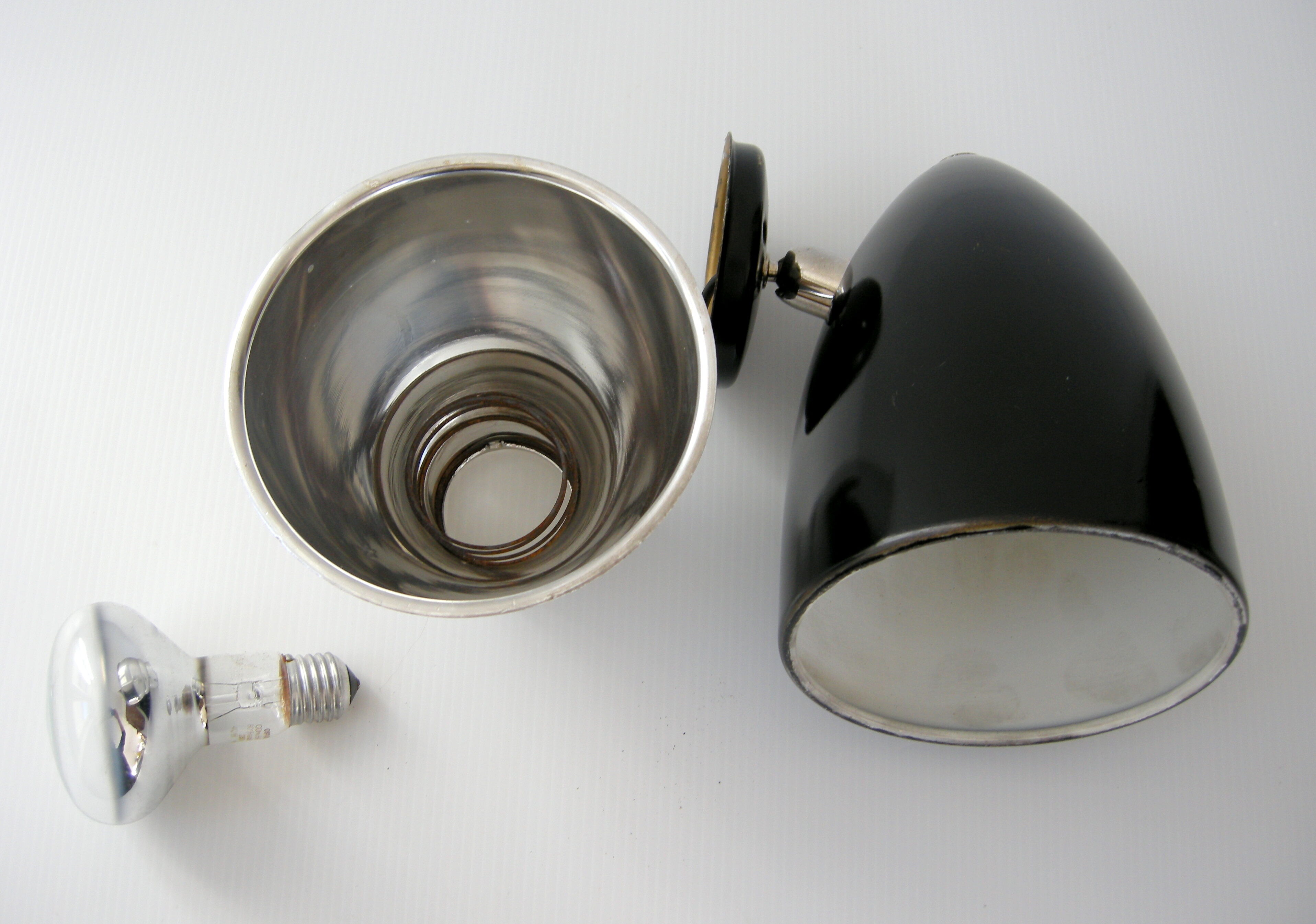 Pair of vintage 1950 adjustable spotlights