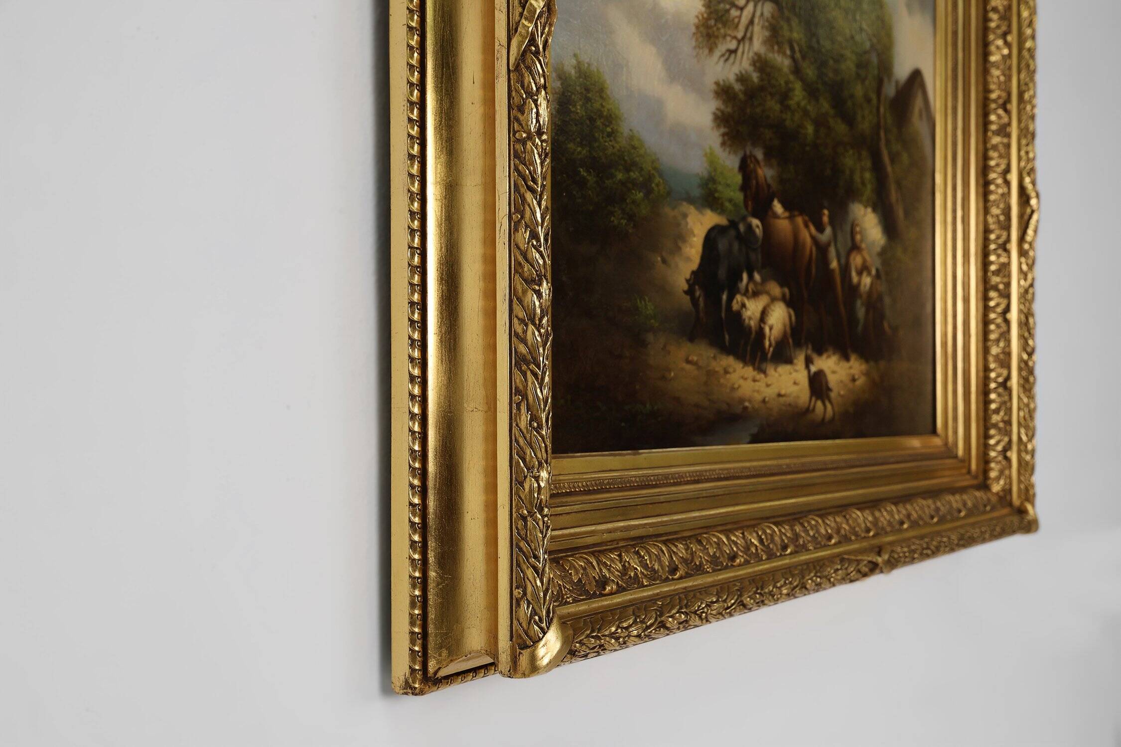 Belgian Artist, Large Baroque Scene, 1900, Oil on Canvas, Framed