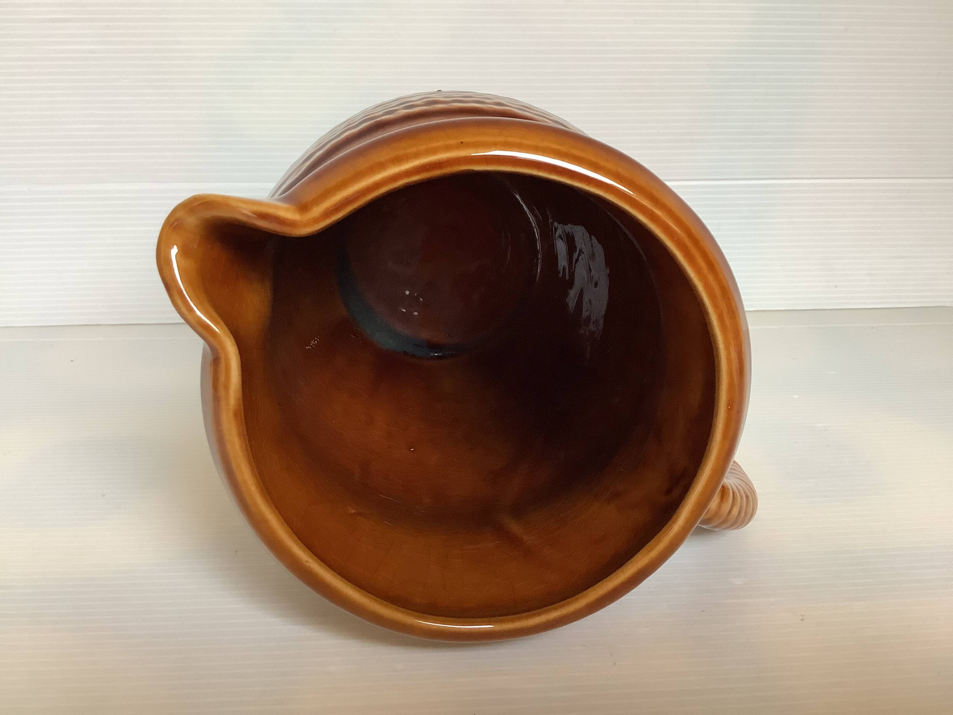 Sarreguemines slip rope pitcher