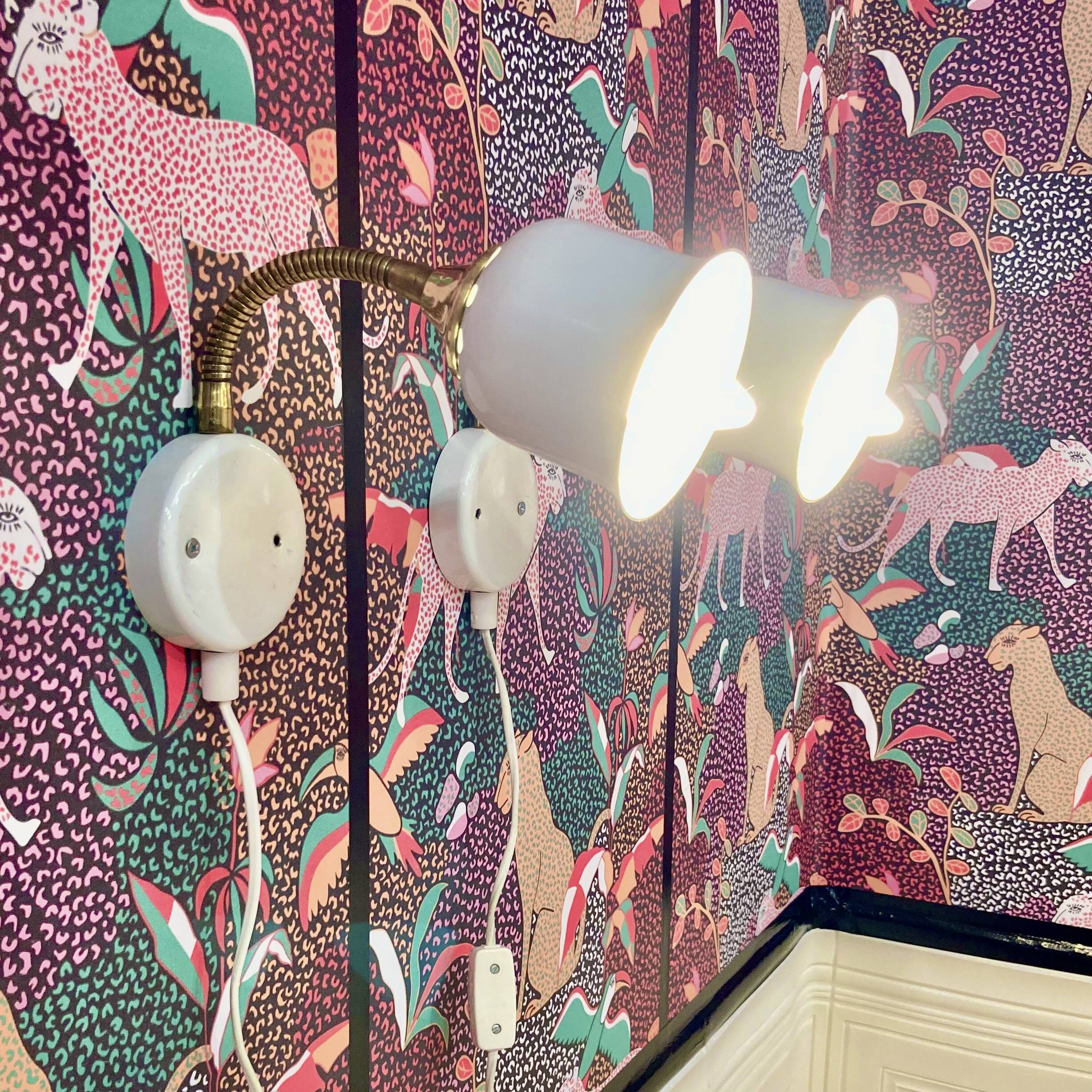 PAIR OF MODULAR WALL LIGHTS DESIGN 1960.