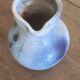 Old bulbous jug pottery vase glazed grey-blue stoneware vintage