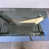 Metal and glass coffee table 70s