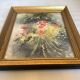 Tableau bouquet de fleurs huile sur toile signée