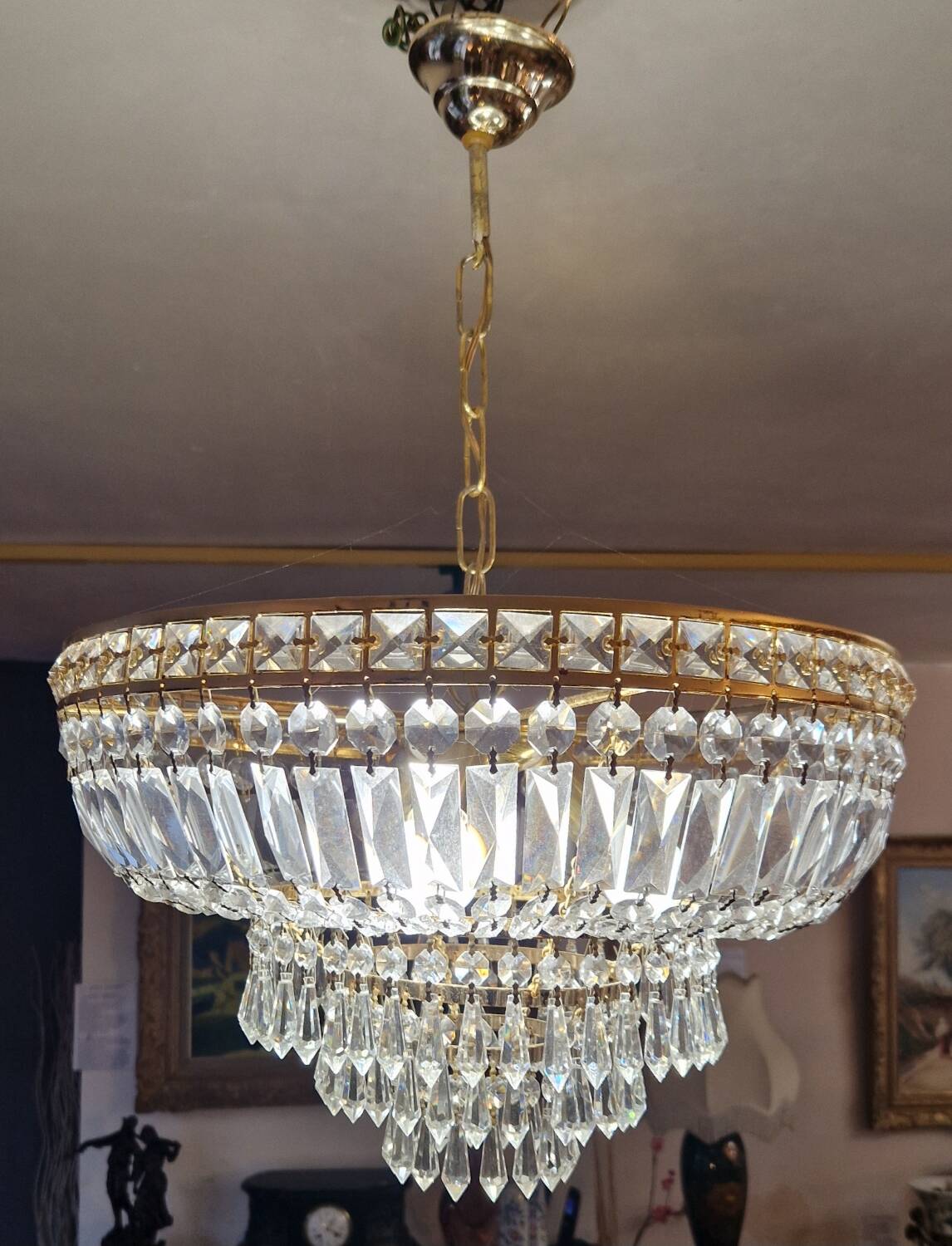 Lustre pampille vintage