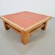 Brutalist Oak Coffee Table with Terracotta Tiles, 1950s
