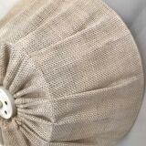 Hanging lamp in linen wood and wool