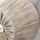 Hanging lamp in linen wood and wool