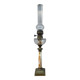 Grande lampe pétrole marbre réservoir cristal 74 cm haut du verre