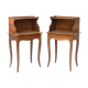 Pair of walnut bedside tables