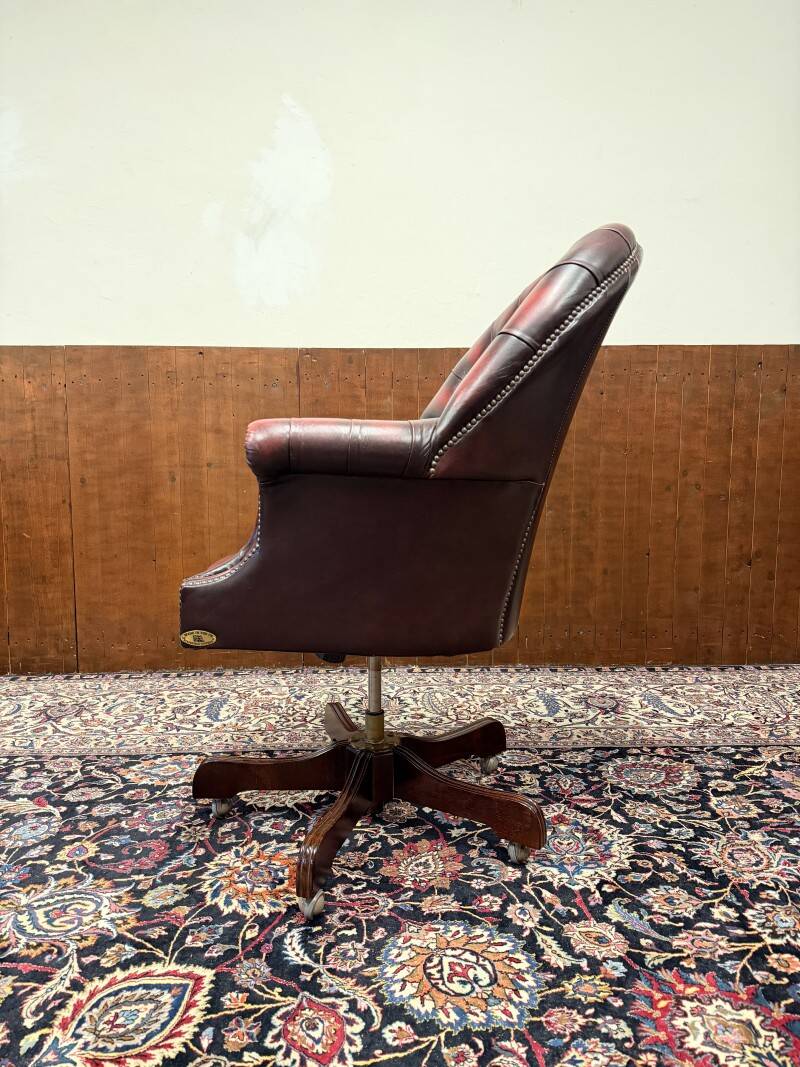 English Springvale Chesterfield Office Chair Oxlbood
