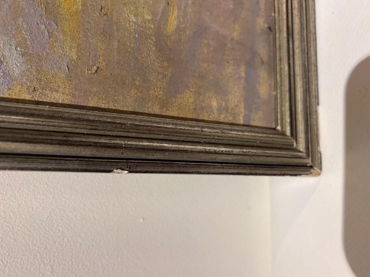 Old painting, landscape on the edge of a pond, Signed Michel Loche (1897;1976)