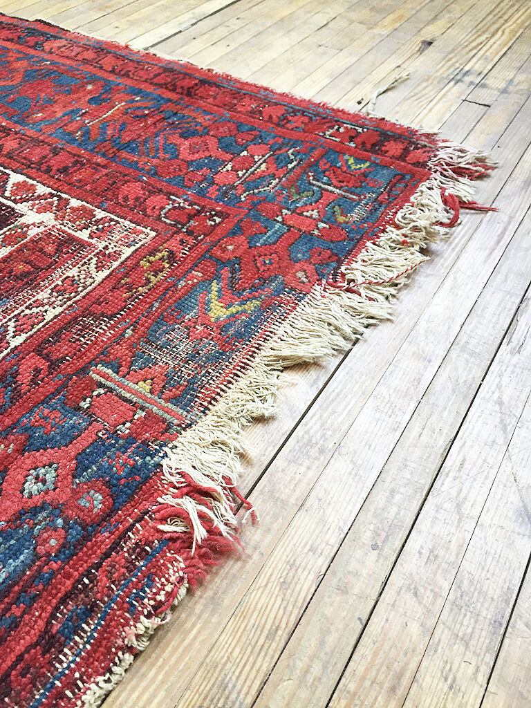 Ancient Kilim patterned Persian rug 151x111cm