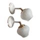 Pair of vintage white globe tilting wall sconces