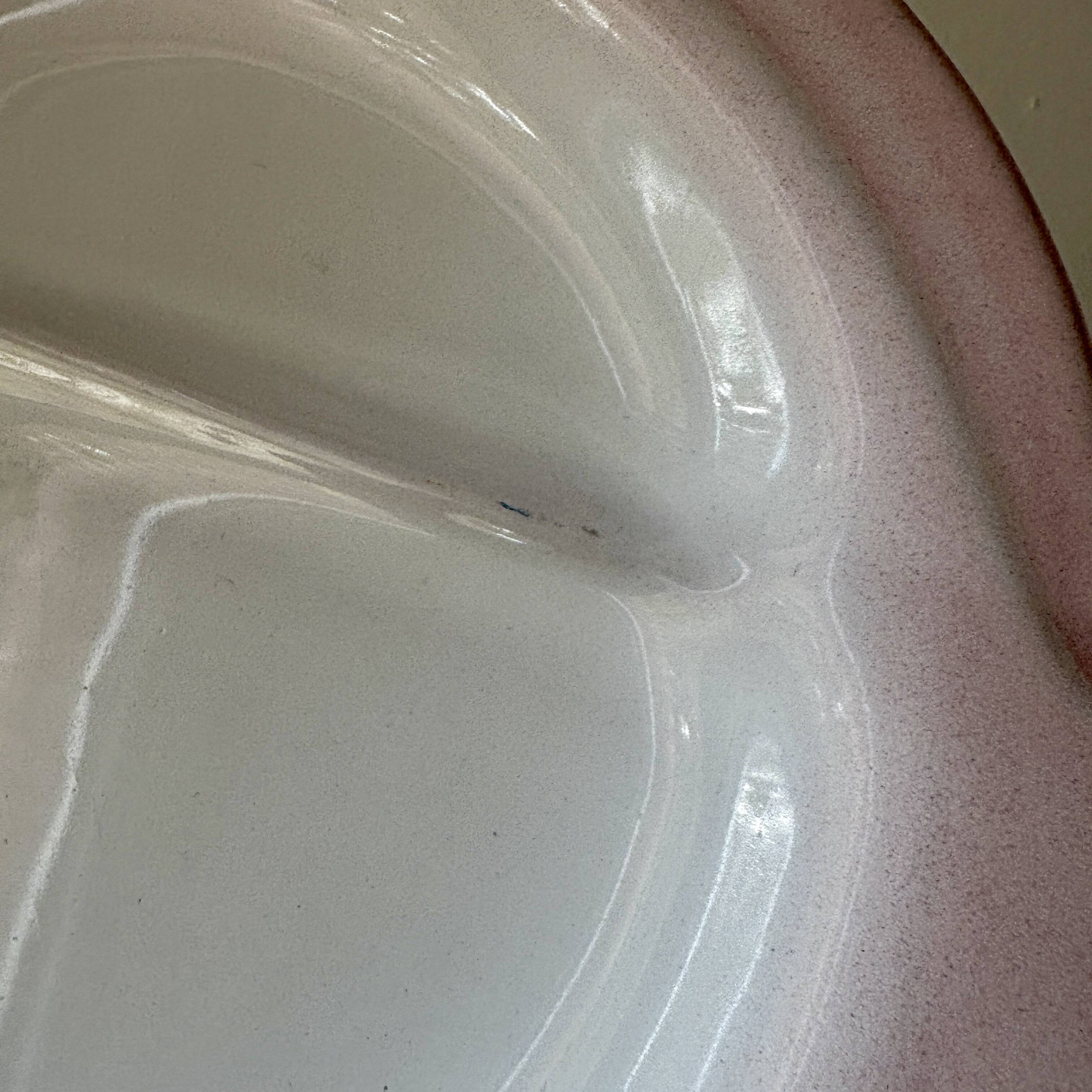 Set of 6 vintage plates in the shape of pink and gray fish - Nidervillier