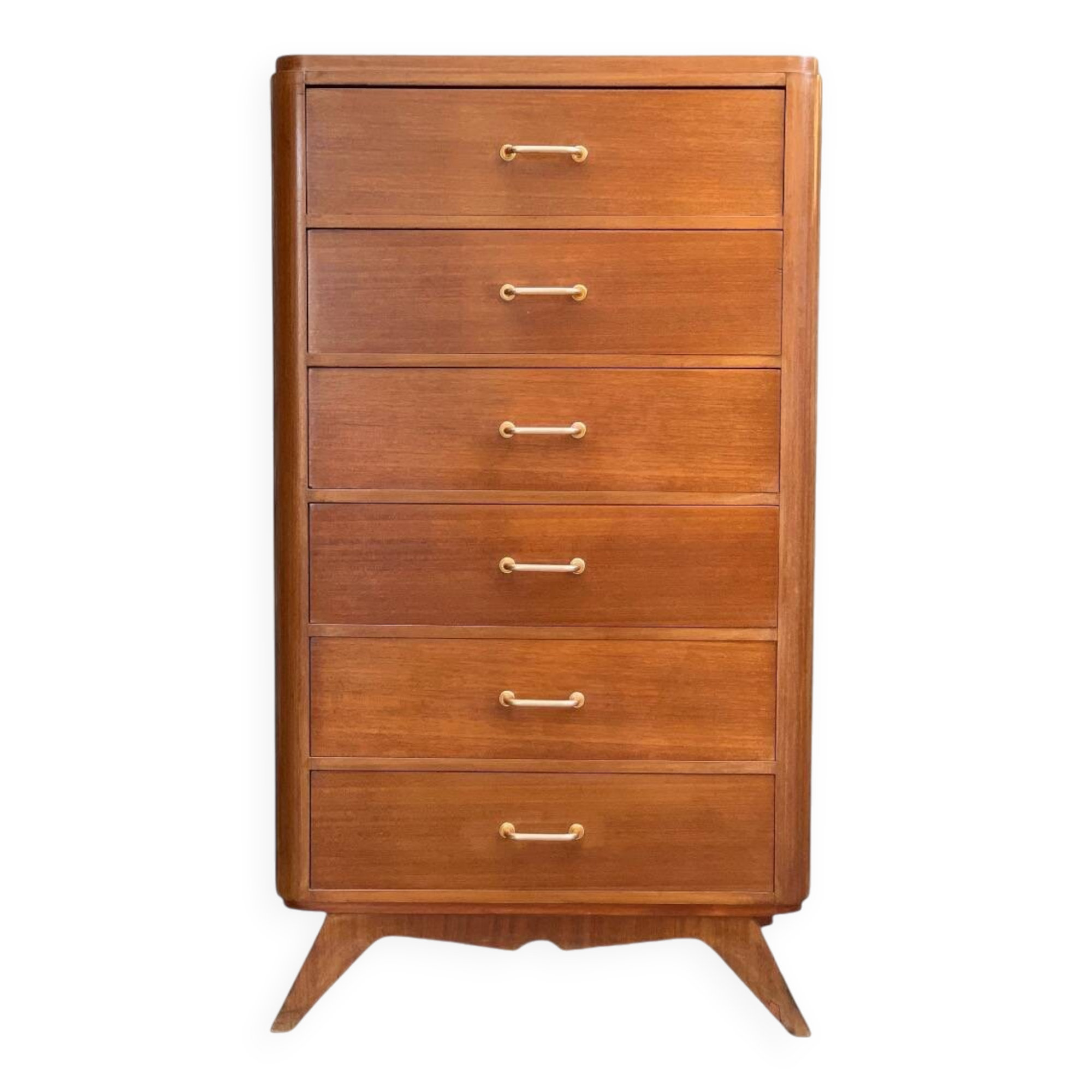 Vintage chest of drawers with compass feet 1960 H112