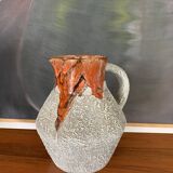 Vintage glazed pitcher and mortar duo