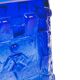 Josef schott for smalandshyttan blue patterned glass vase
