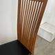 Set of 4 high back chairs in wood and imitation leather Italian design Calligaris