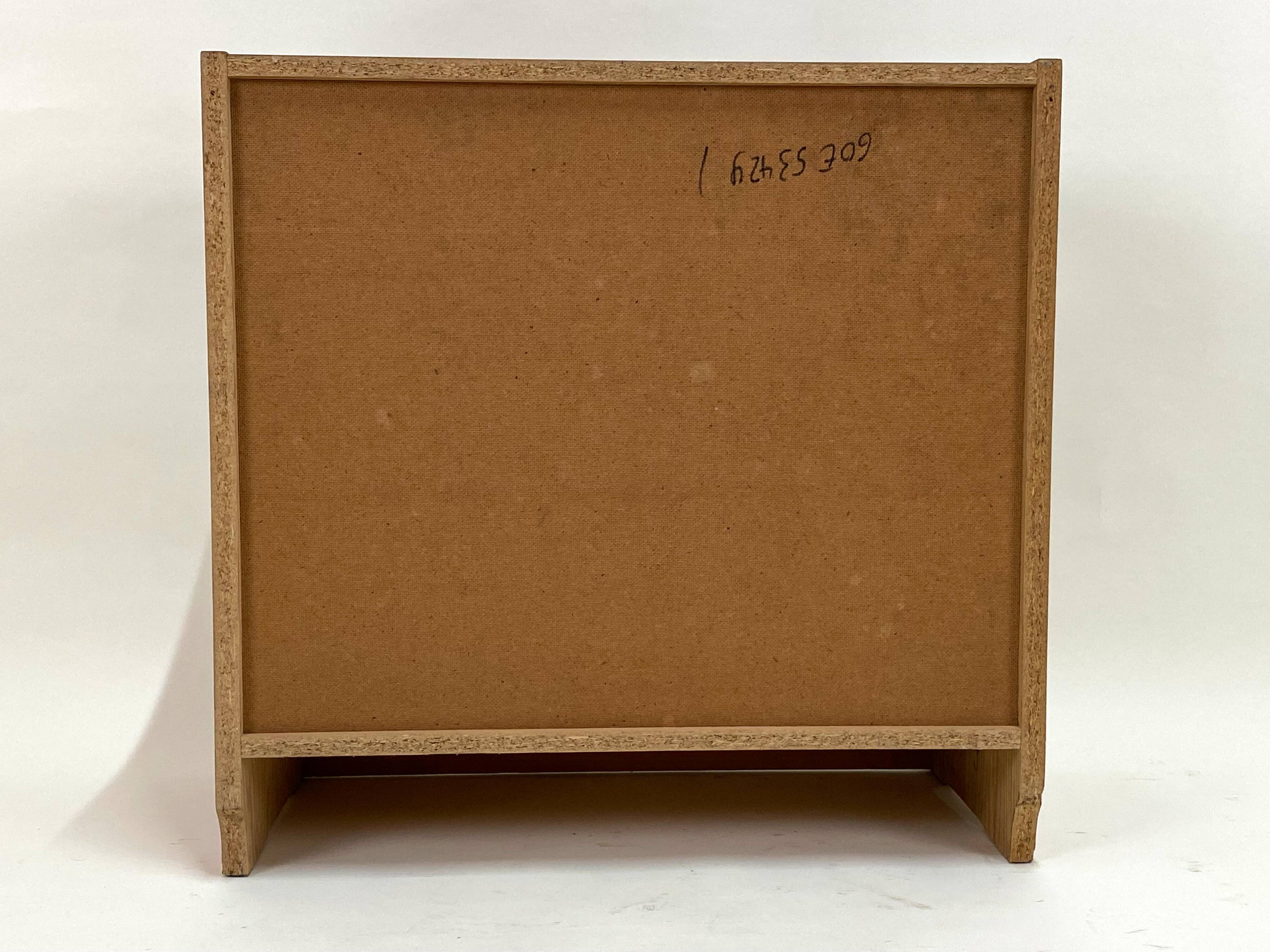 Antique 3 Drawer Chest of Drawers - Pitchpin and Leather - Vintage 70's - Scandinavian Style