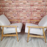 A pair of renovated armchairs "LIS", Fox, Poland 1960s