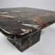 Petite table basse vintage fossilisée, années 1970