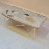 Travertine coffee table