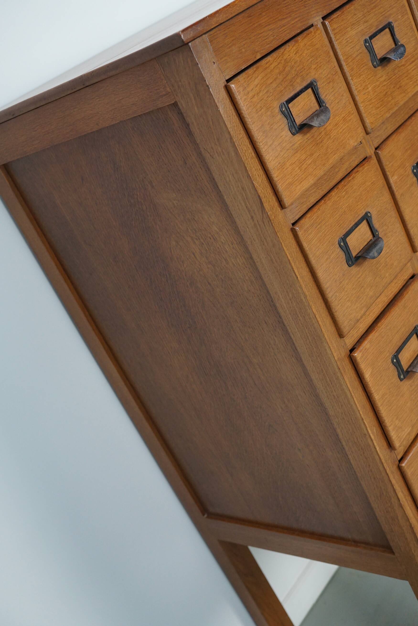 Vintage Dutch Oak Apothecary / Filing Cabinet, 1930s