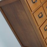 Vintage Dutch Oak Apothecary / Filing Cabinet, 1930s