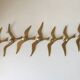 Lot de 7 oiseaux laiton vintage 1960