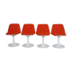 Series of 4 vintage tulip chairs by Borje Johanson 1970