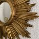 Vintage mirror 1960 witch's eye sun gold leaf - 43 cm
