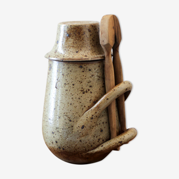 Pot à cornichons en grès pyrité Charles Gaudry