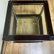 Modern coffee table with glass shelves, 1970s