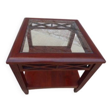 exotic wood side table – excellent condition