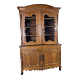 Louis XV period two-part glass sideboard
