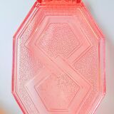 Art Deco pink glass top