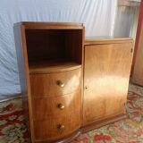 Small art deco sideboard walnut veneer