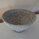 Korean bowl, terracotta and white droplet glaze