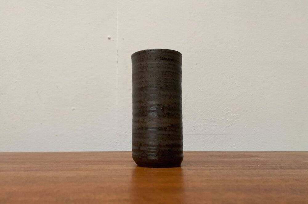 Vase de poterie de studio brutaliste allemand du milieu du siècle de Petra Töpferei, années 1960