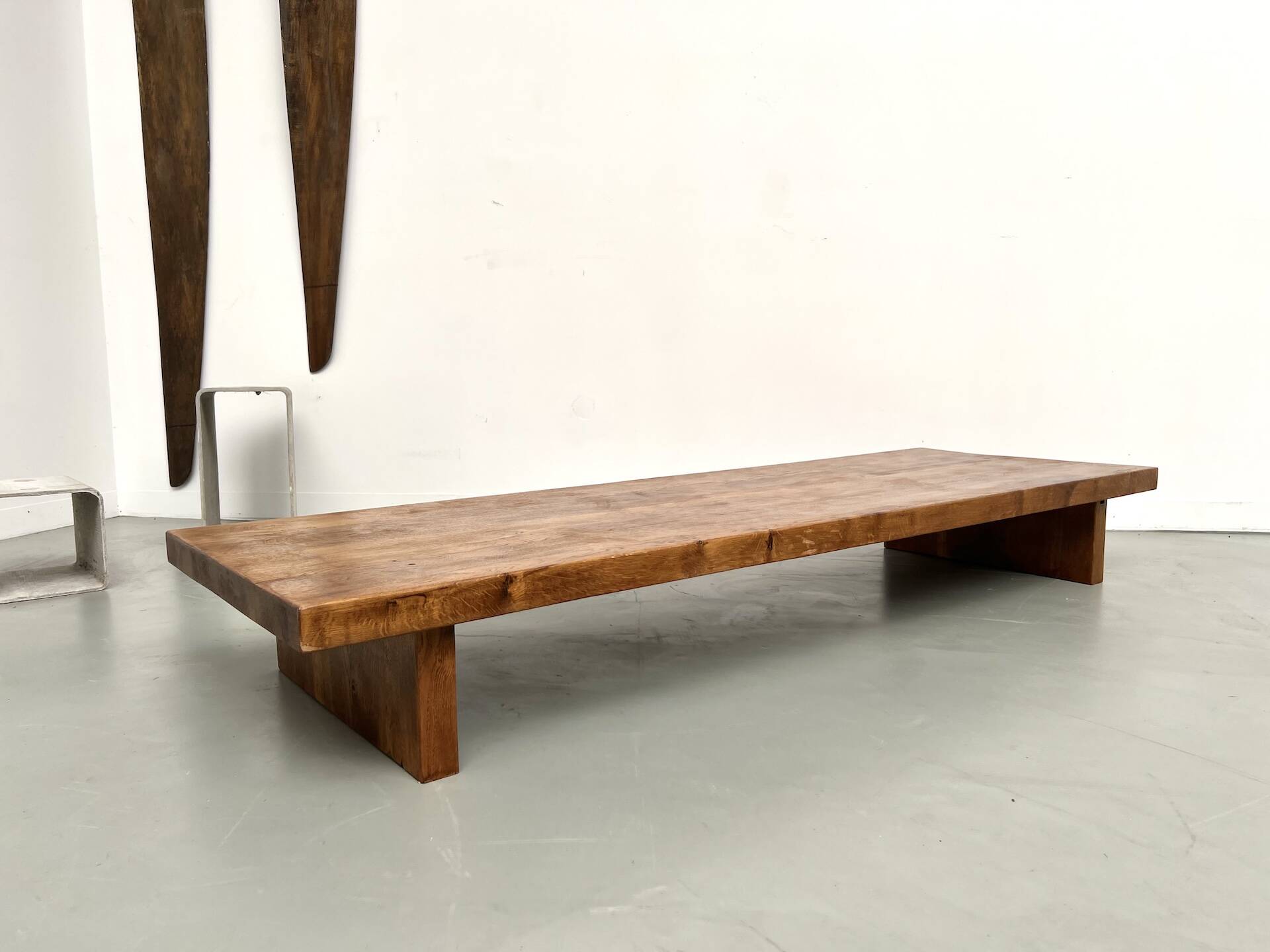 Solid oak coffee table, 1950s