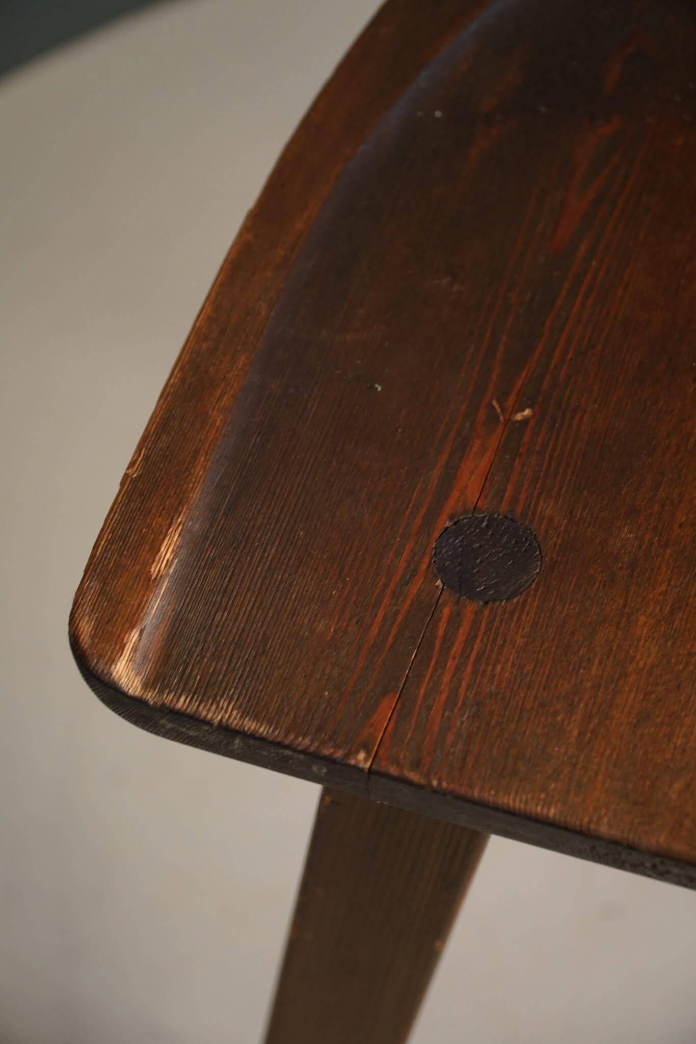 Rustic chair in Swedish pine, Carl Malmsten style, early 20th century.
