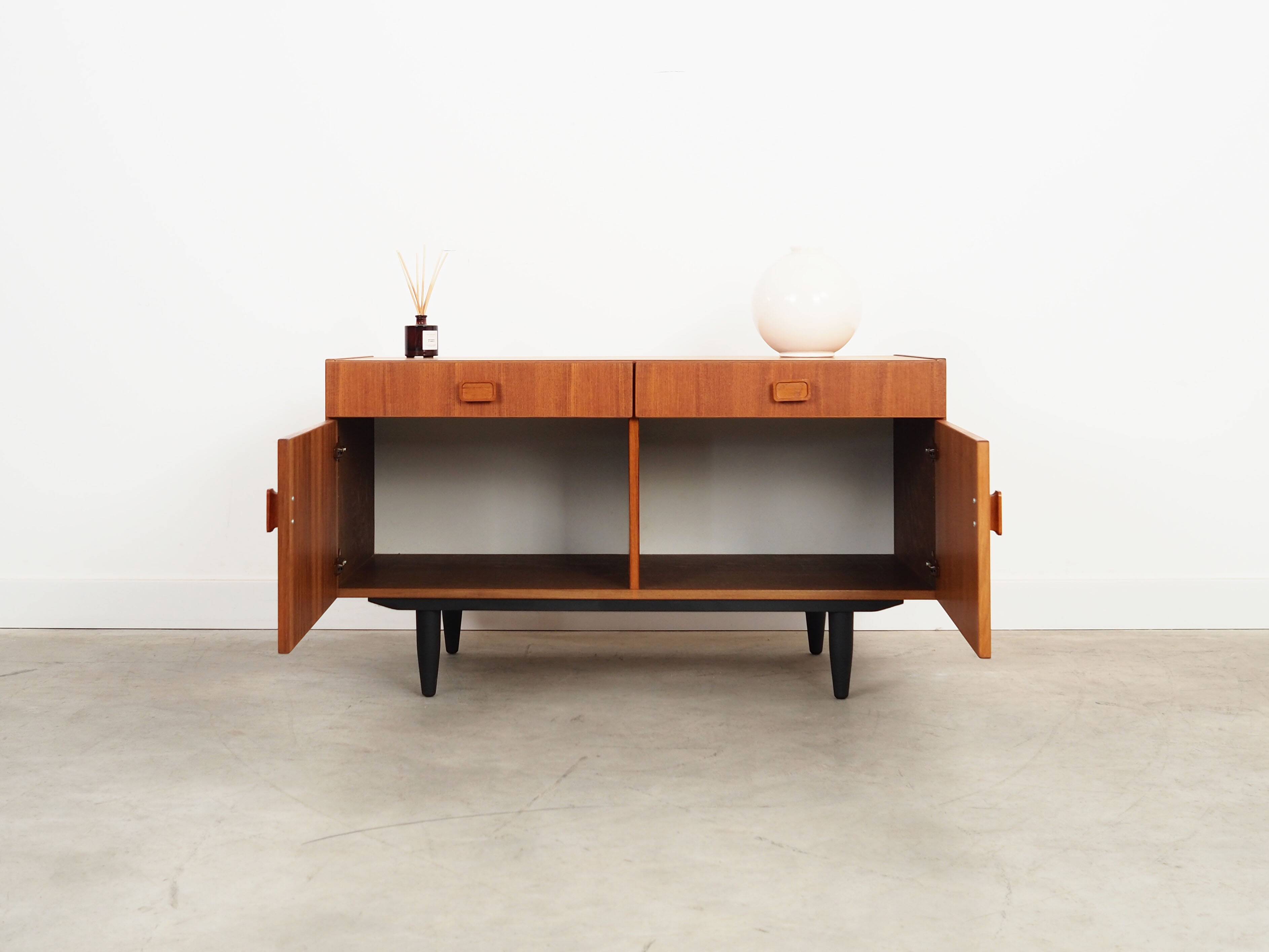 Teak cabinet, Danish design, 1970s, manufacturer: Denka