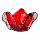 Sommerso red pocket tray by Seguso, frosted Murano glass, Italy, 1970
